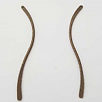 Barra de metal curvada Haste prateada 1 anel N°03 Bronze