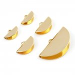 2 grampos em meia-lua dourados 19 x 11 mm