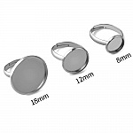 1 support bague plateau de 10 mm Argent Vieilli N°10