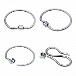 Bracelet Acier Inoxydable N°06 Argent Fermoir Clip 23 cm