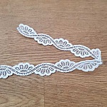 Dentelle Blanc Vague Fleur 16 mm N°01