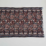 Dentelle Entre Deux 18.5 cm Bleu Turquoise / Marron Coupe de 1.80 Mètres