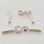 Fermoir complet 38 x 2,2 mm Argent x 2