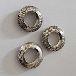 Perle rondelle plate anneau intercalaire en métal argenté 015 Argent