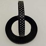 Ruban a pois noir et blanc de 10 mm au mètre