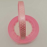 Ruban a pois rose et blanc de 10 mm au mètre