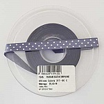 Ruban a pois bleu et blanc de 10 mm au mètre