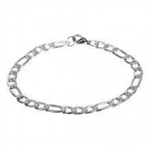 Bracelete N°02 em aço inoxidável 304, 21 cm