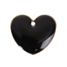 10 corações de lantejoulas prateadas esmaltadas de dupla face N°06