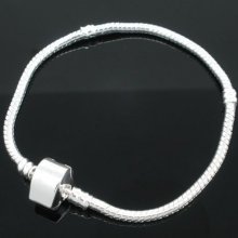Pulseira europeia de corrente de cobra 3 mm magnetizada de 17 a 23 cm