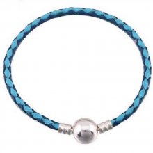 Pulseira europeia entrançada Clip 01 21cm