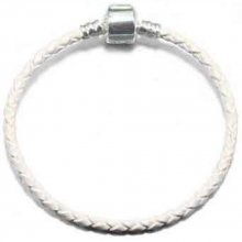 Pulseira europeia entrançada Clip Uni 02 DE 15 A 23 CM Branco