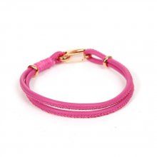 Pulseira dupla europeia Uni Fushia