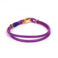 Pulseira Europeia Double Uni Roxa