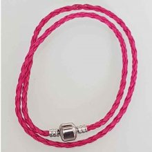 Pulseira europeia entrançada de 2 voltas Clip Uni 04 20cm