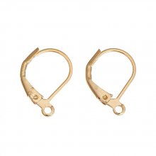 Suporte para brincos Dormeuse N°16 Banhado a ouro 14K