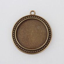 Porta-cabochões de bronze de 20 x 30 mm, pingentes de cabochão 88AB 
