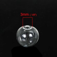 Bolas de vidro redondas 10mm 20 peças para encher
