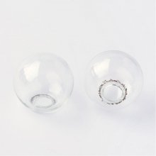 Bolas de vidro redondas 14mm 50 peças para encher