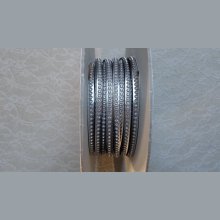 Couro Espelho de prata 06 mm Strass Swarovski por 20 cm