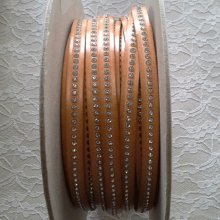 Strass Swarovski em couro natural de 10 mm por 20 cm