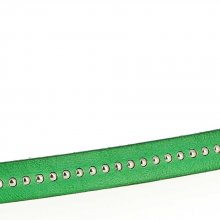 Bola de couro B-Verde de 10 mm com corrente de bola sem níquel por 20 cm