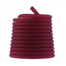 1 metro de cordão oco de pvc de 3 mm de cor fúcsia escura