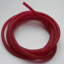 1 metro de cordão oco de pvc de 5 mm de cor fúcsia escura