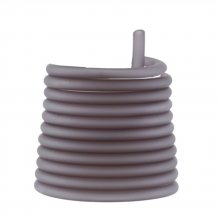 1 metro de fio oco de pvc de 5 mm cinzento-fumo