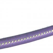 Couro de bola roxo de 10 mm com corrente de bola sem níquel por 20 cm