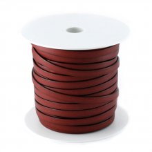 Couro reconstituído Vermelho 10 mm por 1 metro