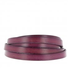 Couro plano Ameixa 10 mm por 20 cm Liso
