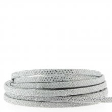 Bracelete de lagarto de 1 metro Cinzento/Prata 05 mm