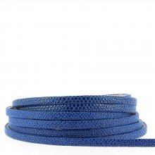 Bracelete de lagarto Azul Real/Dourado 05 mm por 20 cm