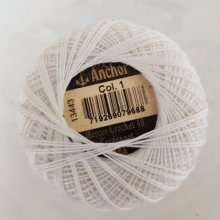 Contas de algodão em carretel, Anchor - 10 g Branco