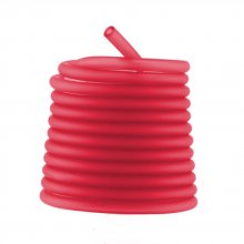 1 metro de fio oco de pvc 6,5 mm vermelho claro