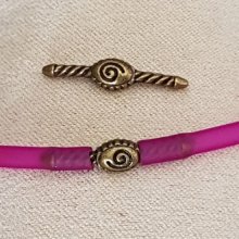 Fecho de cordão de pvc oco de 3 mm
