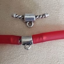 Fecho de cordão de pvc oco de 5 mm