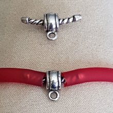 Fecho de cordão de pvc oco de 5 mm