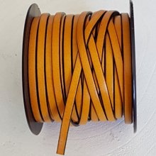 05 mm Couro laranja escuro liso por 20 cm