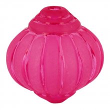 Pérola Lucite em forma de Lampião Estriado Fushia