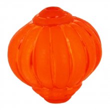 Pérola Lucite em forma de Lampião Laranja Estriado