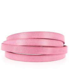 10 mm Couro liso de bezerro claro Fushia por 20 cm