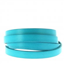 Azzurro Calf Flat Leather 10 mm Liso por 20 cm