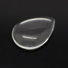 Cabochão Gota 13 x 18 mm em vidro transparente rebarbado N°24