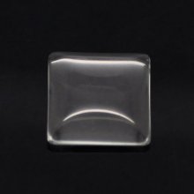 Cabochão Quadrado 15 x 15 mm em vidro transparente rebarbado N°26