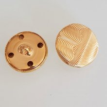 Botão dourado de 23 mm N°01 redondo