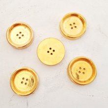 Botão dourado n.º 07 redondo de 29 mm