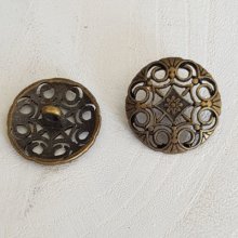 Botão dourado nº 16 redondo de 21 mm