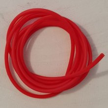 1 metro de cordão de pvc oco de 2 mm Vermelho.